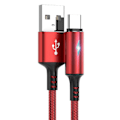Miniatyrbild 1 av 11: Type C-kabel Snabbladdningssladd Nylonflätad Laddare Usb-kabel h t υ◆ <~ I C3V3 red 1.2m