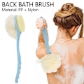 Miniatyrbild 10 av 11: Långt badborste Ryggskrubbare för dusch Loofah Svamp Kroppsryggborstar green 2 in 1