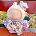 Miniatyrbild 10 av 11: Labubu 17cm V1 Plyschdocka Waifu Sitt Sitt Party Obi Kimono Kläder Docka Q1k9 Red only clothes no doll