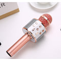 Miniatyrbillede 1 af 7: Trådløs Bluetooth Mikrofon til Børn, Bærbar Karaoke Sangmaskine, Legetøj/Gaver til Drenge og Piger, Højttaler til Smartphones og Computere rose gold