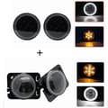Amber Front LED Blinklys billysmontering for 2007~2017 Jeep Wrangler JK halo combo
