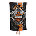 Miniatyrbillede 1 af 5: Harley Davidson-2 Badehåndklæde Unisex Håndklæder Mode Håndklæde Superfin Fiber Strandhåndklæder-DW674