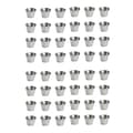48-pack kryddsåskoppar i rostfritt stål, kommersiell kvalitet dippsåskoppar, ramekin kryddor (ruigou) Silver