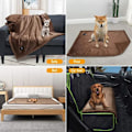Miniatyrbillede 8 af 8: Vandtæt Tæppe, Kærlighedstæppe til Sofa, Seng, Sovesofa, Vandtæt Kæledyrstæppe til Hunde og Katte, 100% Lækagesikkert, Vandtæt, Helt Pink Sort Black M:100*145CM