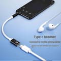 Miniatyrbillede 2 af 4: 3,5 mm han til Type-C hun hovedtelefonkonverteradapter flad til rund analog