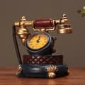 Kreativ retro telefonmodell bordsklocka 3d retro barnväckarklocka