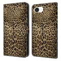 Til iPhone 16e Wallet Case Mønstertryk PU Læder Flip Stand Telefon Cover Leopard Print