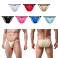 Miniatyrbilde 2 av 5: Herre Ice Silk Lav Rise Truser Undertøy String Bikini Justerbar Black