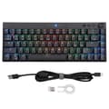 68 Keys Mechanical Keyboard RGB Backlight Wireless Wired 3 Modes 1800mAh Battery Black Gaming Keyboard with Black Switch