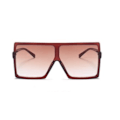 Miniatyrbilde 3 av 4: Firkantede oversized solbriller UV400 Kim Bru Brown one size
