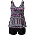 Tankini-set för kvinnor Hotpants Baddräkt~CJY