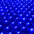 Pikkukuva 1 / 5: Siniset LED-verkkovalot, 192 LED-verkkovaloa 3M X 2M 8 Vedenpitävä Yksi