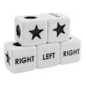 Miniatyrbillede 1 af 5: stk. venstre højre midter terning seks-sidet 16 mm standard størrelse akryl terninger let at gribe spil terninger spil tilbehør Kaesi[HK]