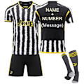 Pikkukuva 1 / 11: 23-24 Lasten treeniasut Lyhythihainen paita+shortsit+sukat urheilusetti juventus 23/24 kotiasu #mukautettu juventus 23/24 home kit #custom #24 (8-9 years)