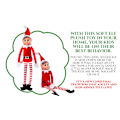 Miniatyrbillede 4 af 5: x Elf Behaving Badly med Velcro - Langbenet Elf Blød Plys - Jule Nyhed - Elf med Hat og Tag Ju Black Elf