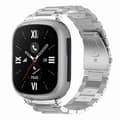 Miniatyrbillede 1 af 3: Til Honor Watch 4 Urrem 3-perle Rustfrit Stål Håndledsrem med PC Urkasse Multicolor Silver+Clear Case