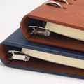 Læderindbundet Journal A5 Genopfyldelig Notesbog 6 Huller Ringbind Linjeret Notesbog Mørkeblå Notesbog Personlig Notesblok (h-3) Bedste Gave
