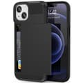 iPhone 14 Shockproof Case with Card Slot Black Black black