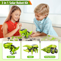 Miniatyrbild 2 av 5: Heta bi-dinosaurleksaker för pojkar och flickor, 3-i-1 solrobotleksaker, STEM-leksaker, 8 9 10 år gamla pojkar och flickor, byggset