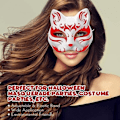 Miniatyrbilde 4 av 5: 10 stk. Kattemasker til Maling, Dyrekostymemasker DIY Hvite Masker Halve for Maskerade Halloween Barn Cosplay Masker Kostymefest Favoriserer
