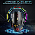 Miniatyrbild 3 av 5: Trådlös Gamingmus För Dator 2.4G Rgb Uppladdningsbar Gamingmus Bluetooth Usb Mus Tyst Ergonomisk Mus