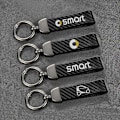 Pikkukuva 4 / 5: Auton hiilikuitukuvioinen PU-nahkainen avaimenperä Smart Eq Fortwo Forfour 453 451 452 450 454 Roadster -malleille, avaimenperä auton lisävarusteet For Smart Style 2