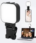64 LED Rechargeable Selfie Light - 5 Light Modes Phone Ring Light Mini Portable Clip-on Fill Light