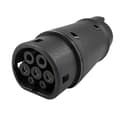 Miniatyrbillede 1 af 5: EVSE J1772 Adapter Type 1 til Type 2 Stik Elbil Opladerstik IEC 62196 Adapter black