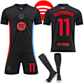 Miniatyrbillede 1 af 2: 2024-2025 Barcelona Udebane Børne Voksen Ny Fodboldtrøje No.11 Raphinha 26