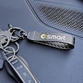 Pikkukuva 3 / 5: Auton hiilikuitukuvioinen PU-nahkainen avaimenperä Smart Eq Fortwo Forfour 453 451 452 450 454 Roadster -malleille, avaimenperä auton lisävarusteet For Smart Style 2