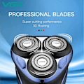 Miniatyrbilde 4 av 5: VGR Elektrisk Barbermaskin for Menn, Vanntett Hårtrimmer, Profesjonell Skjeggtrimmer, Trådløs 3D Rotary Trimmer for Meg With box