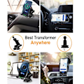 Miniatyrbilde 5 av 5: Trådløs billader telefonholder, hurtiglading holder automatisk klemming 15W Smart Dual Control billader for iPhone og Samsung