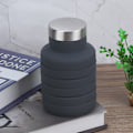 Miniatyrbillede 3 af 8: 500ML Bærbar Foldbar Sammenklappelig Udendørs Rejsekop Vandflaske Krus Kontor Hjem (Sort) 0.2