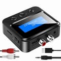 Trådlös ljudadapter för hemmastereosystem med Bluetooth, RCA och 3,5 mm AUX-anslutningar, LED-display
