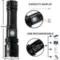 Miniatyrbild 2 av 5: Laddningsbara LED-ficklampor, 3000 Lumen Zoomable Vattentät Ficklampa med 26650 Batterier