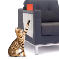 Miniatyrbillede 4 af 4: Kattekradsematte, Sofa Kattekradsematte Med 2 Rum Kattekradsemøbler Kradsebeskyttelse Sofa Kattekradsematte
