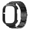 Miniatyrbillede 2 af 3: Til Honor Watch 4 Urrem 3-perle Rustfrit Stål Håndledsrem med PC Urkasse Multicolor Black+Black Case