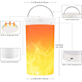 Miniatyrbillede 3 af 4: LED Flamme, USB Genopladelig Natlampe med Svagt Lys, Vandtæt