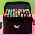 Miniatyrbild 1 av 6: Multipack - Markers med etui - Dubbelsidiga - Flerfärgade pennor 80pcs