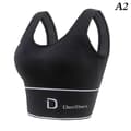 Sport-BH för damer, push-up, andningsbar underkläder Black