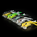 Miniatyrbilde 6 av 6: 5 stk Overflatefrosk Agnsfisk Myk Svømmeagn 5cm 15g Bass Ørret Fiske Agnsfisk Green back with yellow body Blood groove style