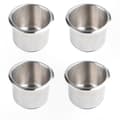 4-pack mugghållare i marint rostfritt stål för båtar och bord, 68x55 mm universalpassning