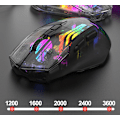 Miniatyrbilde 6 av 6: Bluetooth Trådløs Mus, Tri-Mode 2.4G/USB-C/Bluetooth Mus Opptil 3600 DPI, Chroma RGB Bakgrunnsbelyst, Transparent Mekanisk Gamingmus, Kul USB-Mus