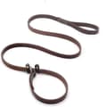 Flat Leather Leash, Adjustable Dog Training Leash with Secure Slider CJY