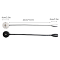 Miniatyrbillede 3 af 5: Sort Sølv DC12V 24V 3W Campingvogn Båd LED Læselampe med USB-ladeport, Svanehals Touch Dæmpbar Yacht Lastbil Kortlampe [DB] silver 3000K