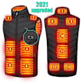 Miniatyrbillede 2 af 5: Opgraderet 13 Zoners Herre Varm Vest med USB-opladning, Varm Jakke, Smart Varme, Ærmeløs Jakke, Størrelse L