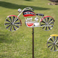 Miniatyrbillede 4 af 5: Cykler Vindmølle Vindmølle Stående RØD Ed Rød Rød Red Motorcycle-Motorcycle