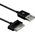 Miniatyrbillede 2 af 5: USB Datakabel Oplader Datakabel Datasync Sort til Samsung Galaxy TAB 2 10.1 P1000 7.1 Oplader