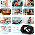 Miniatyrbillede 5 af 5: (Sort) Magnetisk køkkenur med stort LCD-display, digitalt køkkenur