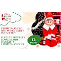 Miniatyrbillede 5 af 5: x Elf Behaving Badly med Velcro - Langbenet Elf Blød Plys - Jule Nyhed - Elf med Hat og Tag Ju Black Elf